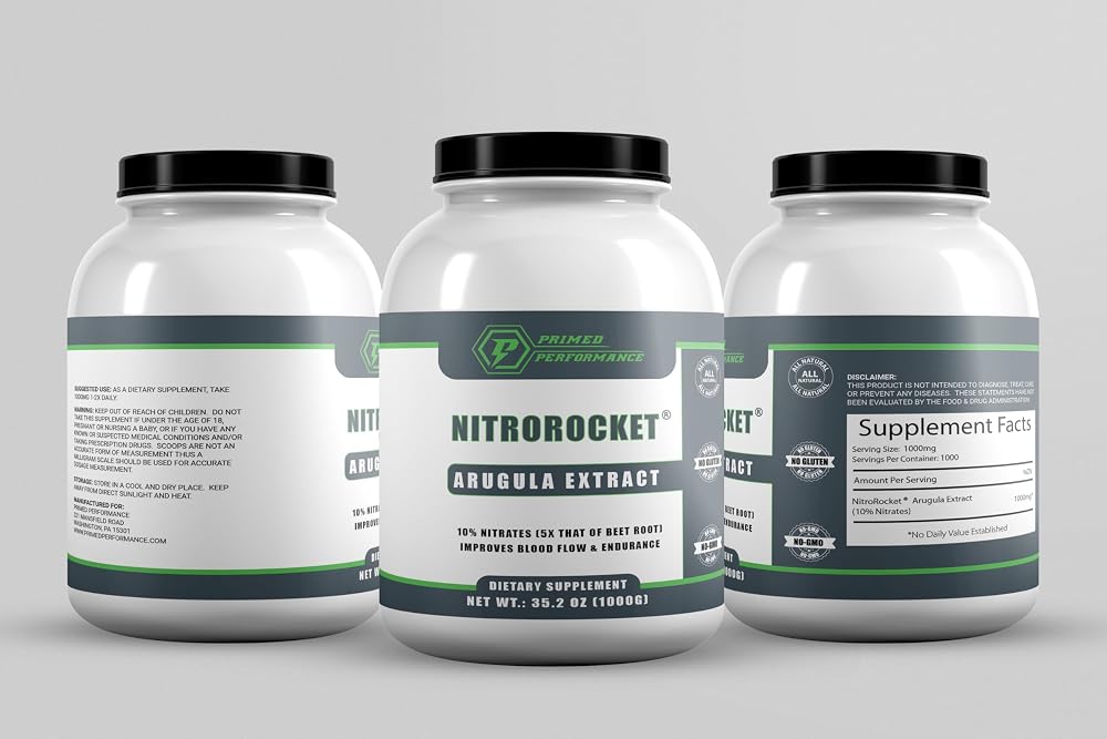 Primed Performance NitroRocket® Plant-Based Nitric Oxide Powder - image 2