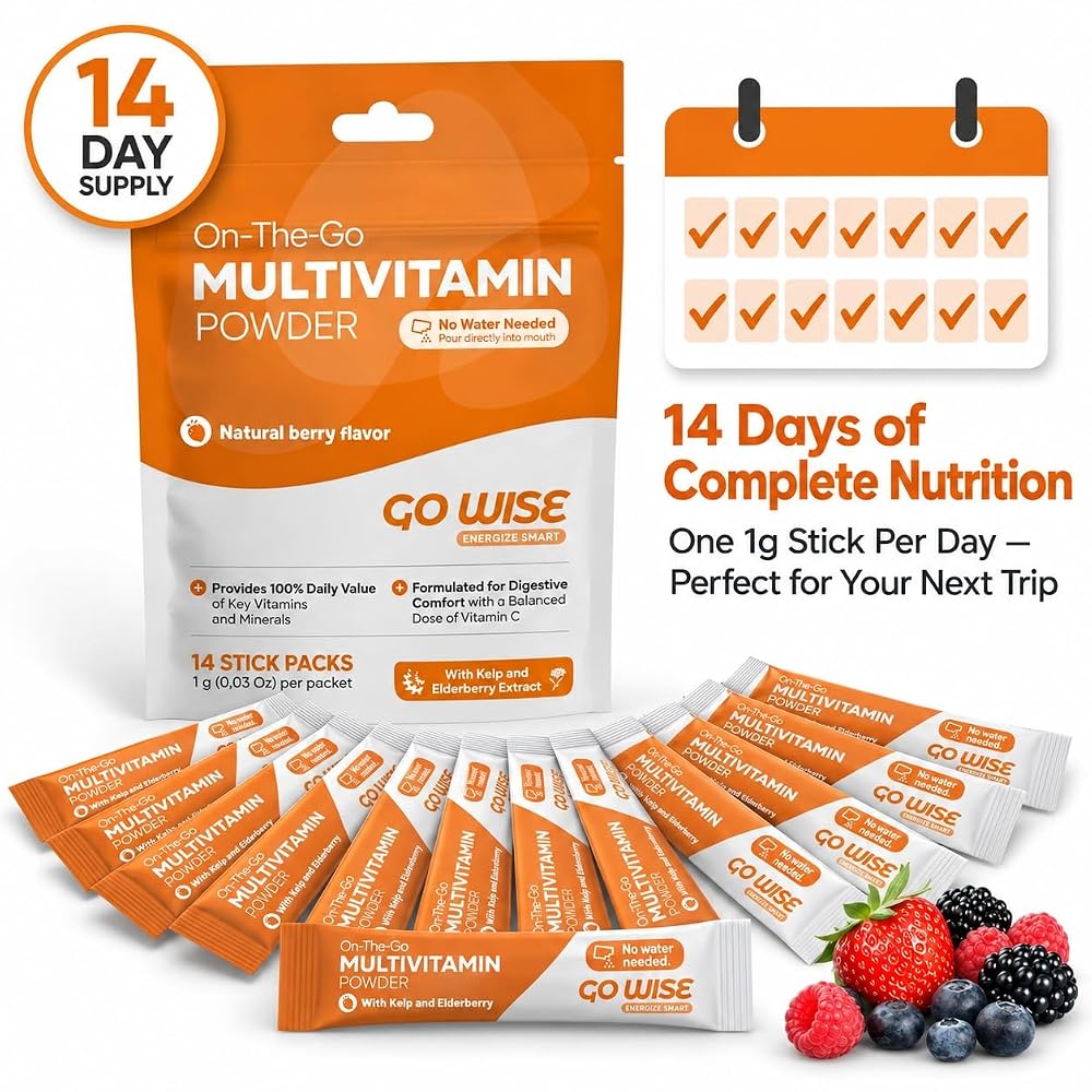 Go Wise Multivitamin Powder for Women and Men - No Water, No Pills