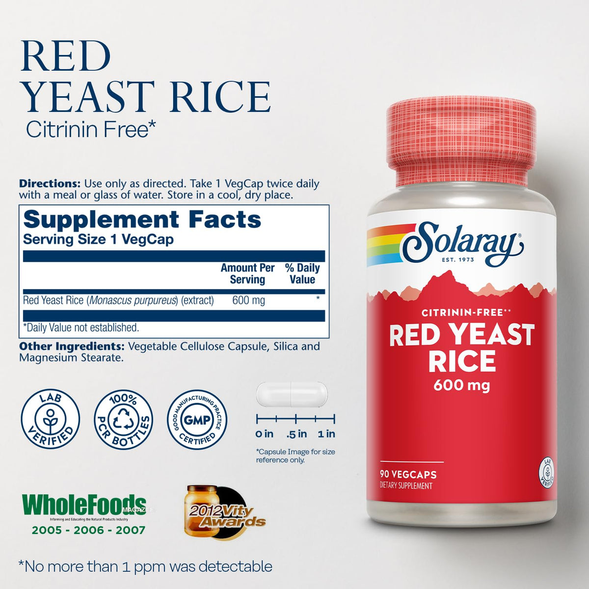 SOLARAY Red Yeast Rice