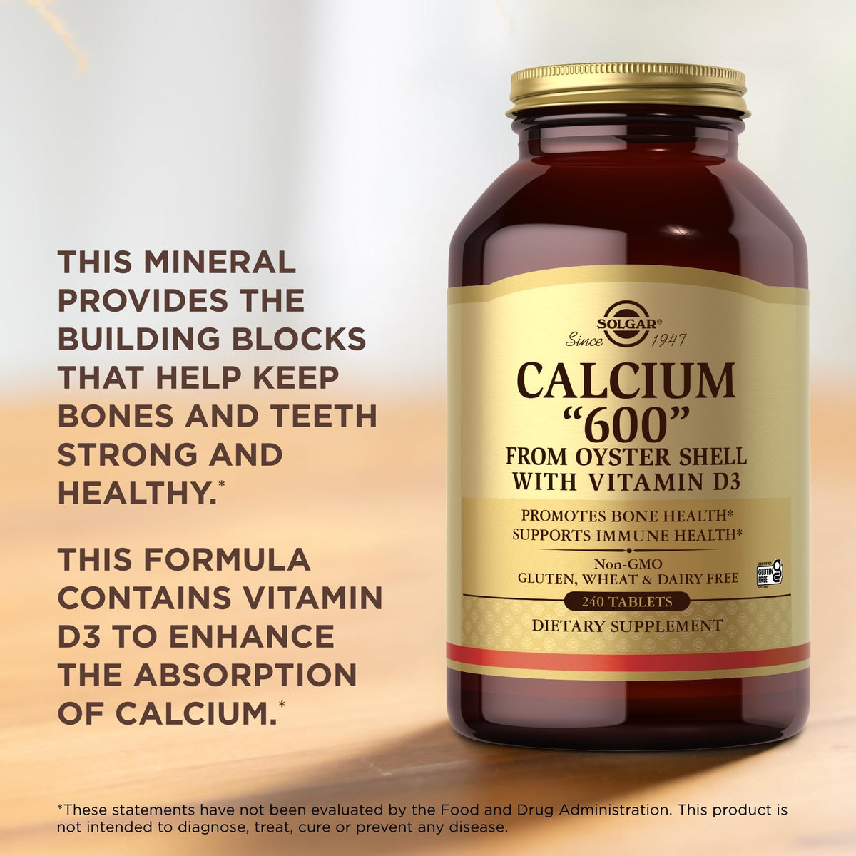 Solgar Calcium 600 with Vitamin D3 - 480 Tablets - image 5
