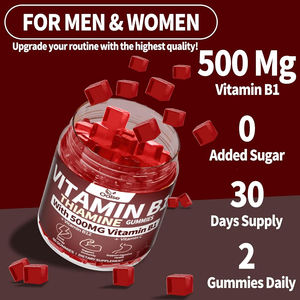 OALSE Thiamine Vitamin B1 Gummies
