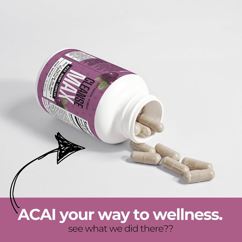 Get Green, Human Acai Berry & Psyllium Fiber Digestive Capsules - 60 Capsules - image 5