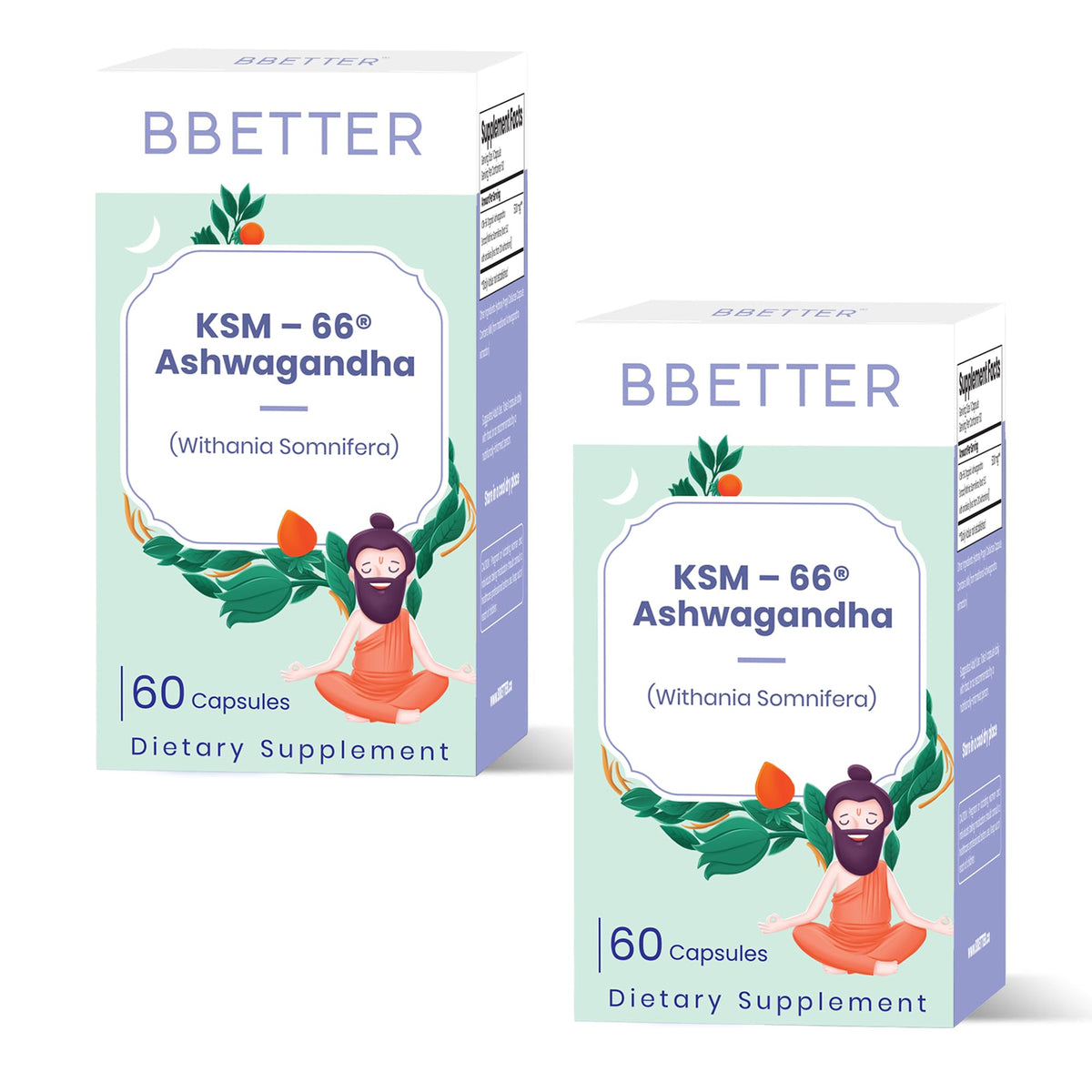 BBETTER Ashwagandha KSM 66 Capsules 600mg Lab Tested Ashvagandha