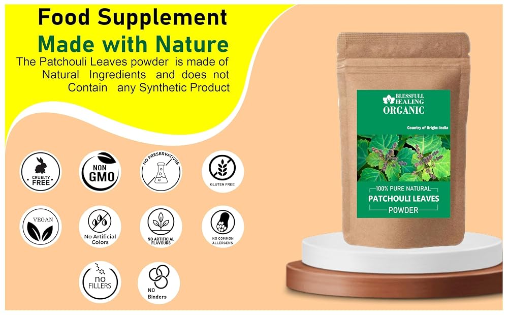 Blessfull Healing Organic Patchouli Leaves Powder 100% Pure Natural