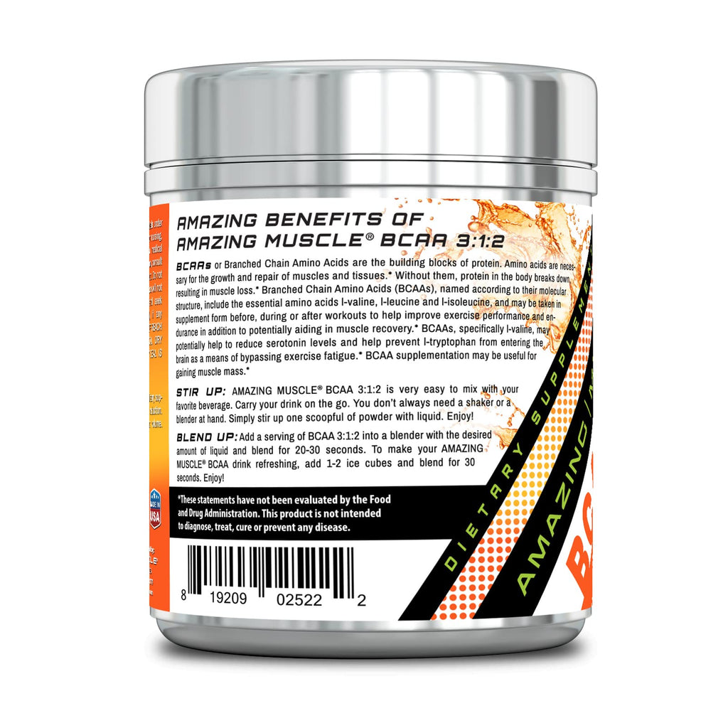 Amazing Muscle BCAA 3-1-2 (426 g) - 60 Servings Powder Promotes Lean