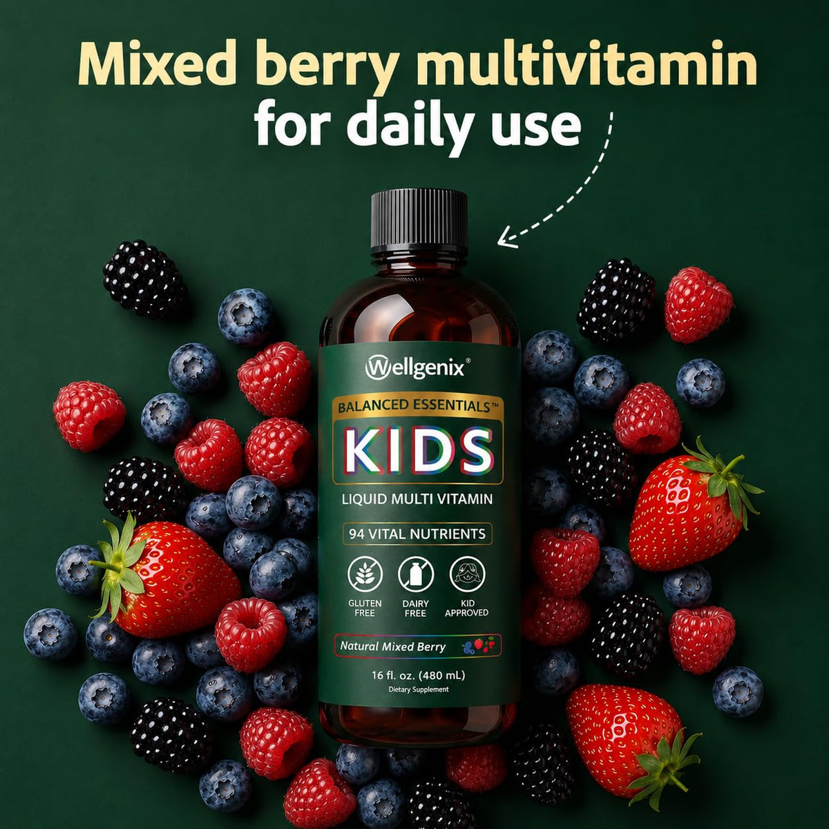 Wellgenix Balanced Essentials Liquid Kids Vitamin - Nutritional