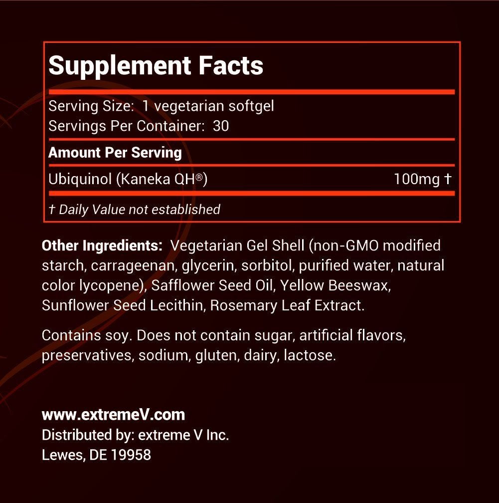 extreme V HeartQQ Ubiquinol CoQ10 100mg - 30 Softgels - image 3