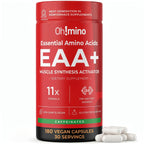 Oh!mino BCAA + EAA Amino Acid Supplement Caffeinated - 180 Capsules