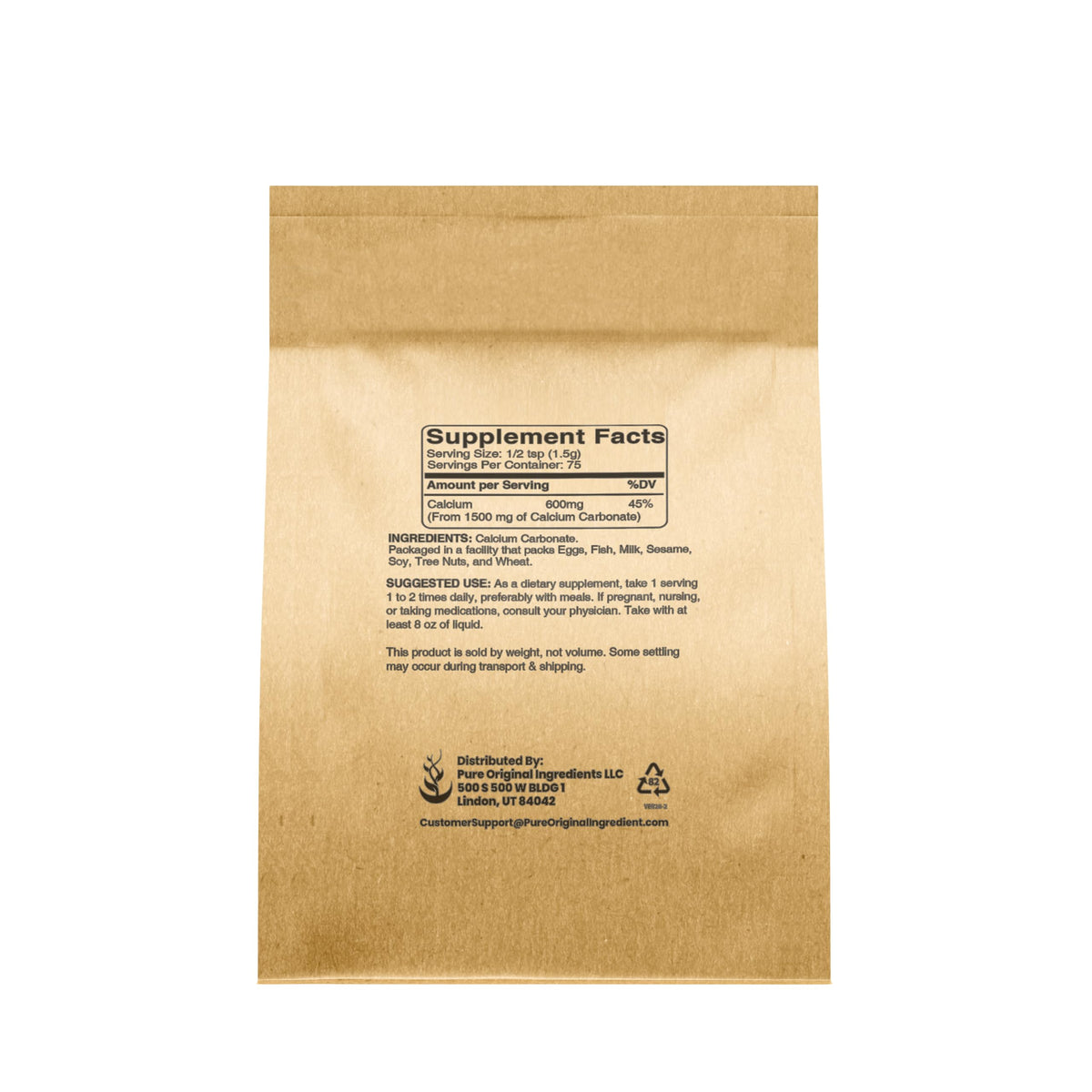 Pure Original Ingredients, Calcium Carbonate