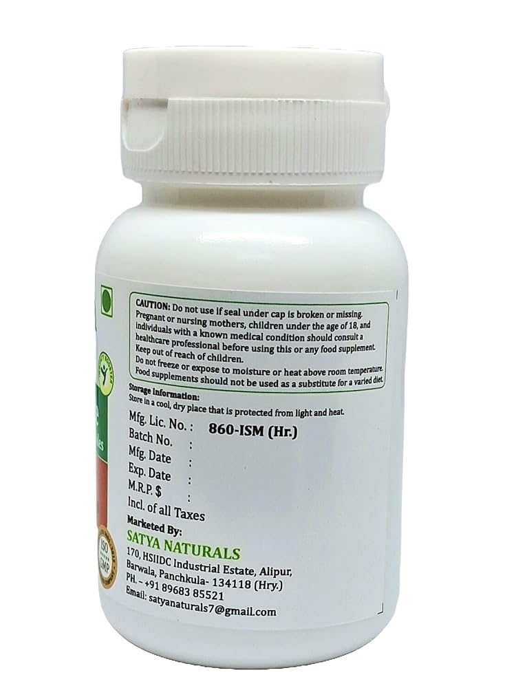 Satya Naturals Sonth Forte Ginger Extract 500 mg - 60 Vegetarian Capsules - image 3