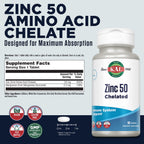 KAL Zinc 50mg Amino Acid Chelate Immune Support - 90 Tablets - image 2