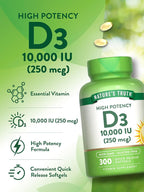 Nature's Truth Vitamin D3 10000 IU Softgels - 300 Count - image 5