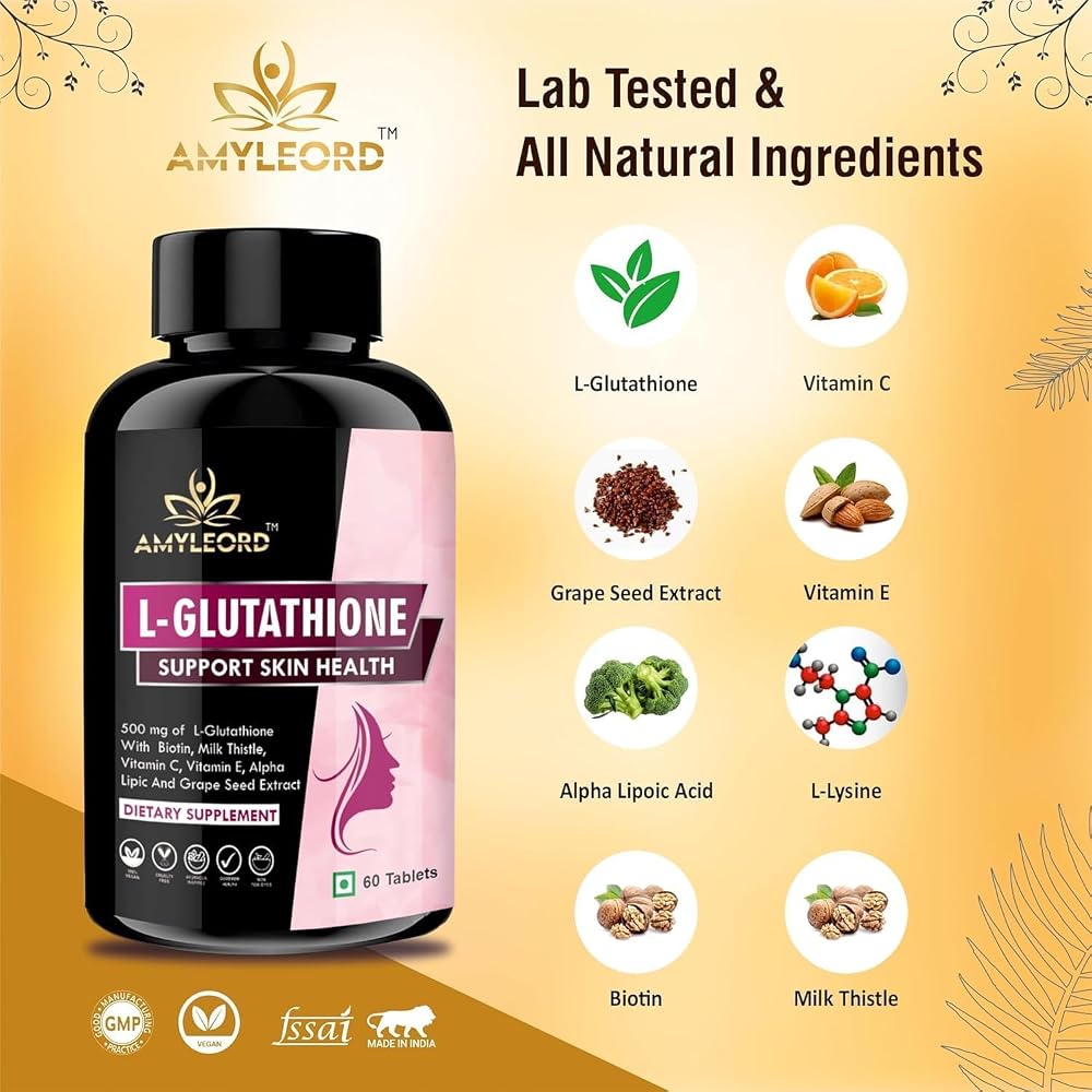 Generic L-Glutathione 1000mg Tablets with Vitamin C & Biotin - 60 Tablets - image 5