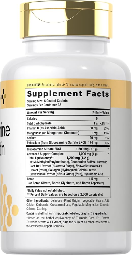 Doctor's Way Glucosamine Chondroitin MSM Turmeric - 200 Caplets - image 2