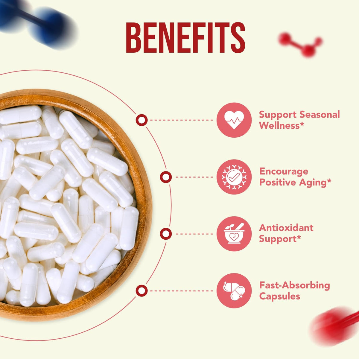 Healthy Way Quercetin 500mg Antioxidant Capsules - 200 Capsules - image 4