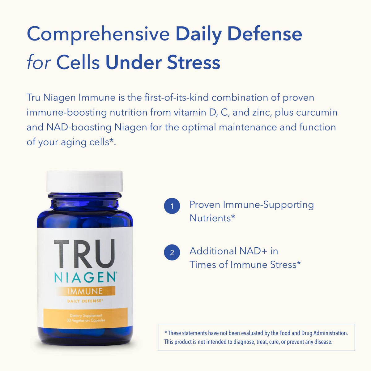 TRU NIAGEN Immune Support Supplement with Vitamin D3 - 30 Capsules - image 6