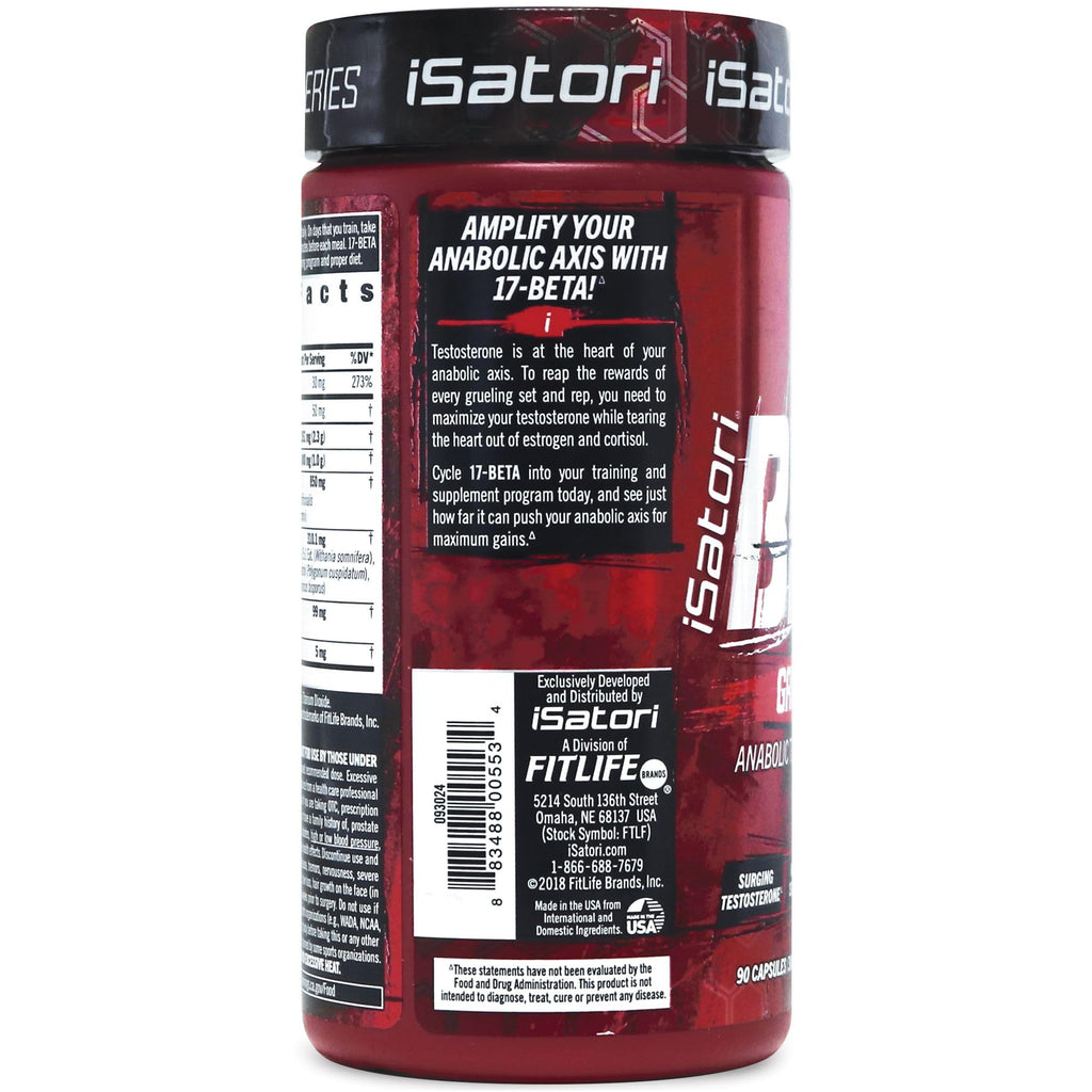 iSatori 17-Beta Anabolic Testosterone Booster - 90 Capsules - image 3