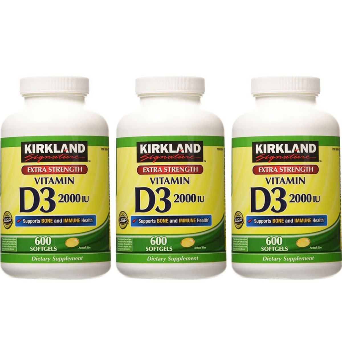 Kirkland Signature Vitamin D3 2000 IU - 600 Softgels
