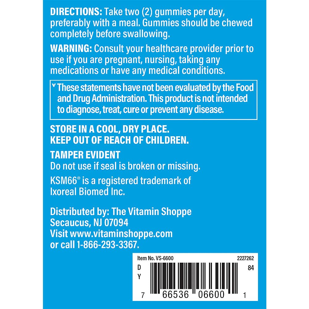 The Vitamin Shoppe Ashwagandha 600 MG Stress Support Gummies - 60 Count - image 3