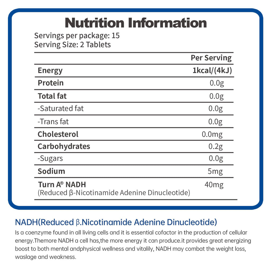 CELFULL NADH Supplement 20mg for Energy & Anti-Aging - 1 Tablets - image 6