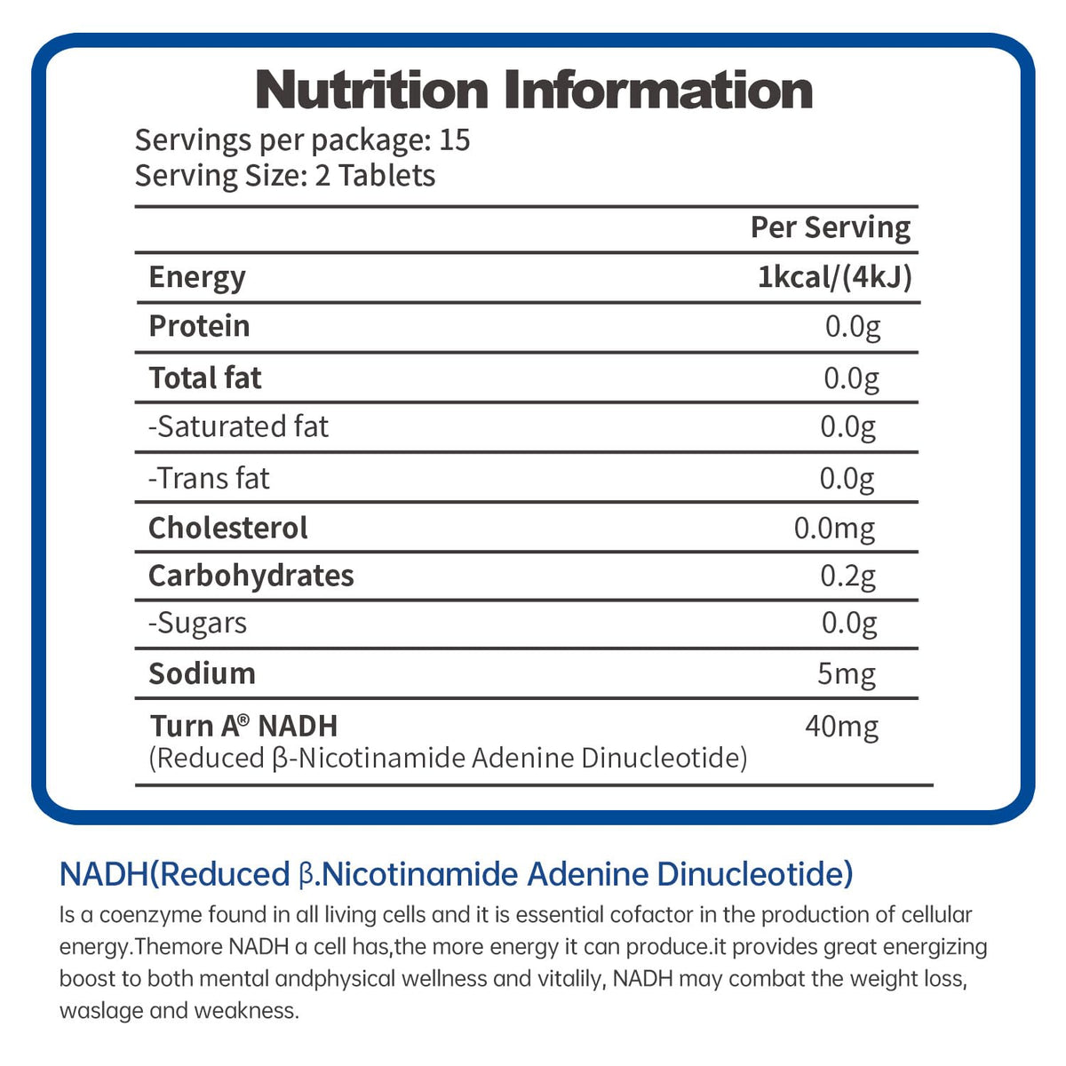 CELFULL NADH Supplement 20mg for Energy & Anti-Aging - 1 Tablets - image 6