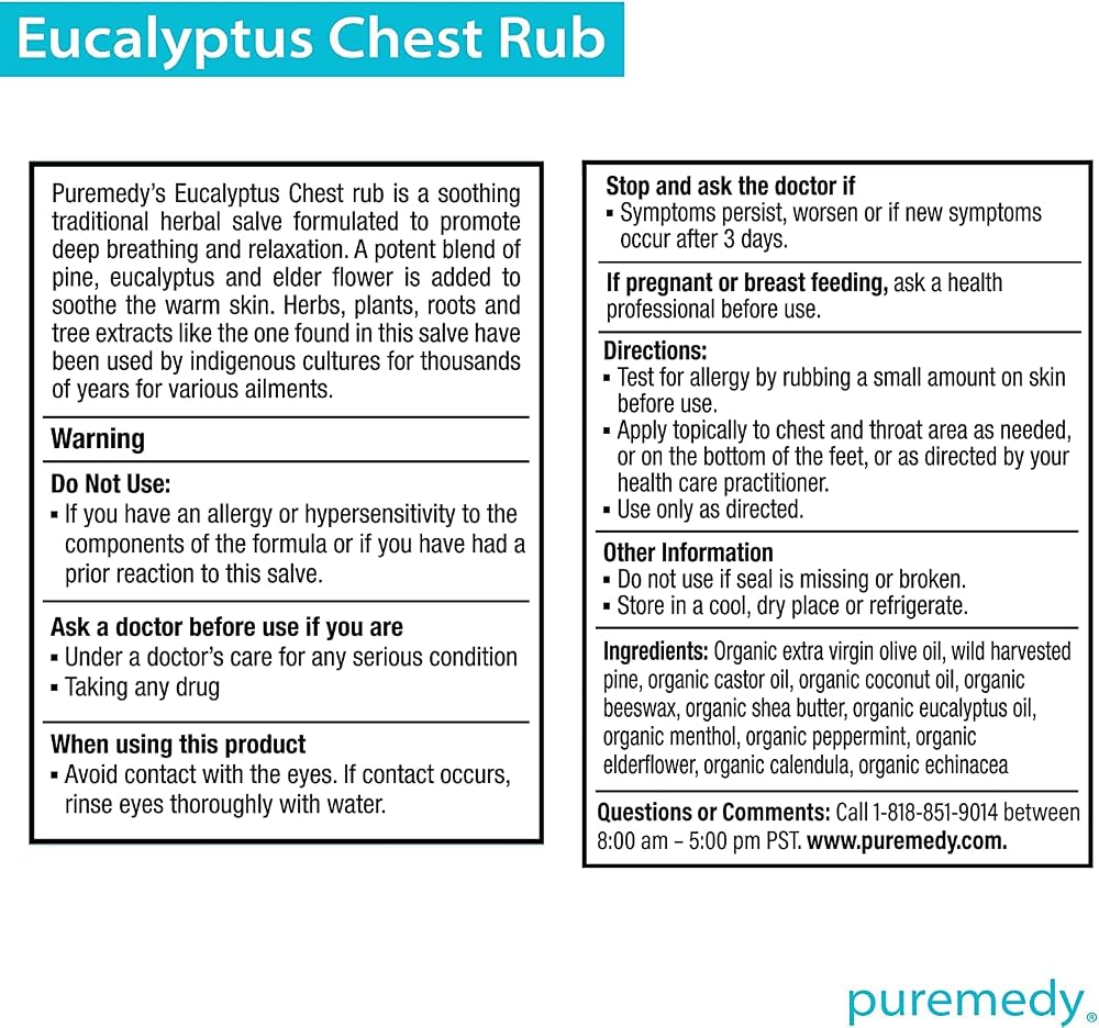 Puremedy Eucalyptus Chest Rub - 2 oz - image 2