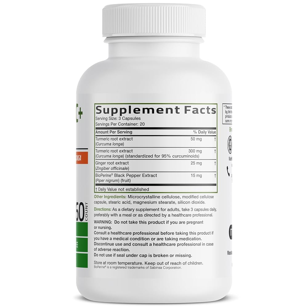 BRONSON Flavored Capsule adult Turmeric Strength Joint Health soy