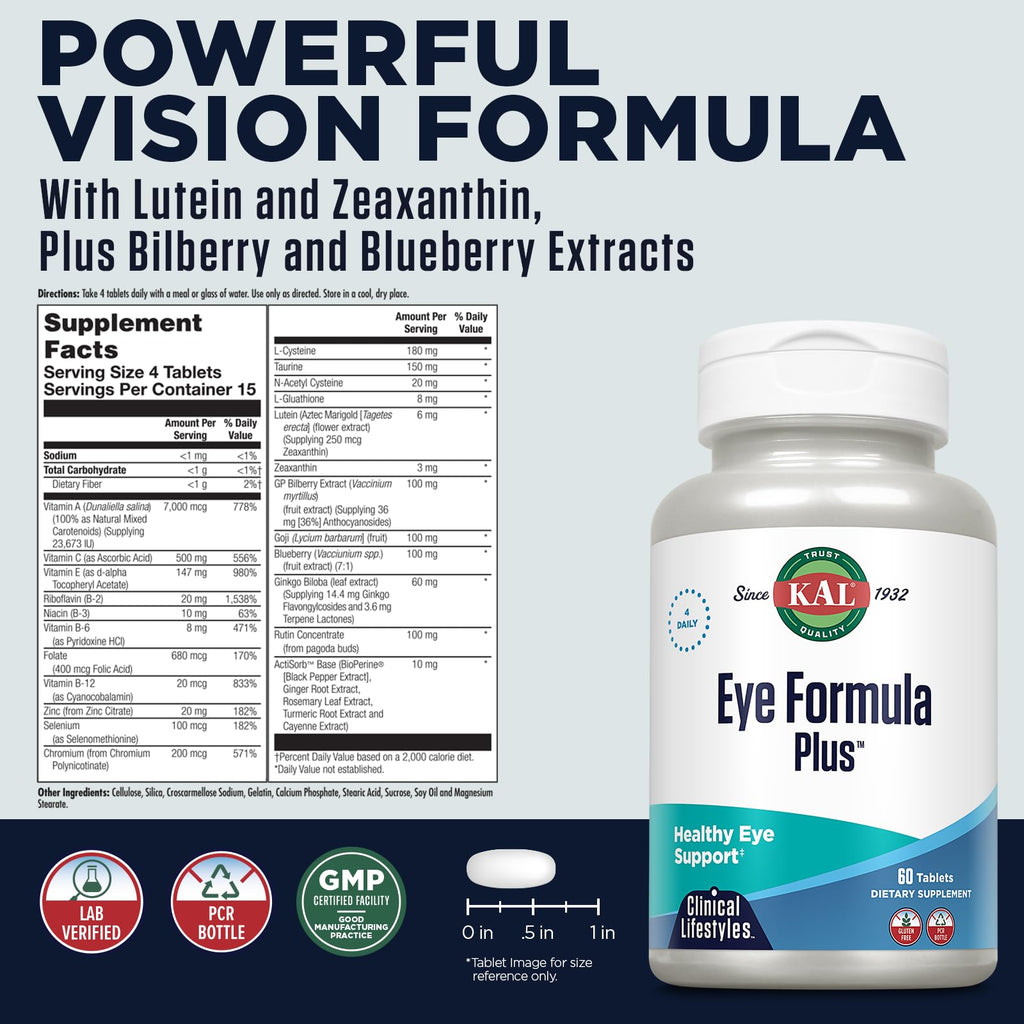 KAL Eye Formula Plus - 60 Tablets - image 2