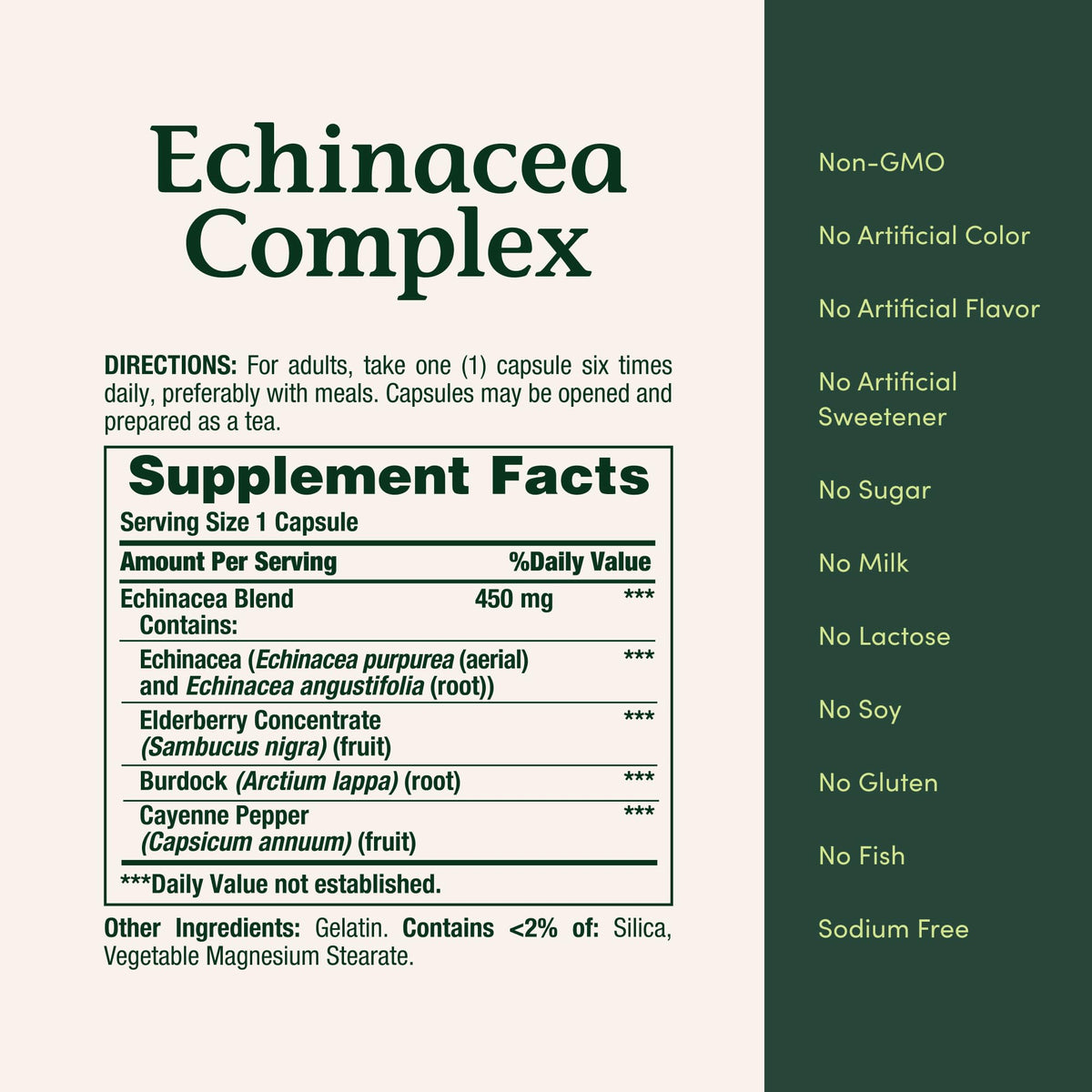 Nature's Bounty Echinacea Complex 450mg Immune Support - 100 Capsules - image 5