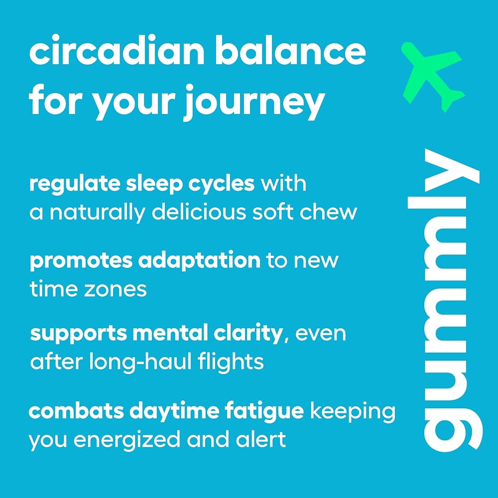 Gummly Jet Lag Remedy Gummies for Travel - 20 Gummies - image 4