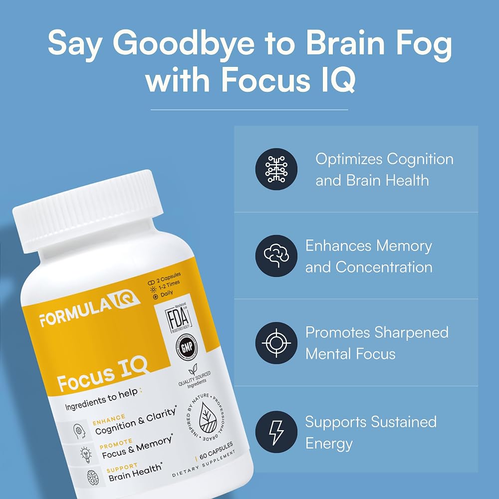 FIQ Formula IQ Brain Supplements for Memory and Focus - 60 Capsules - image 2