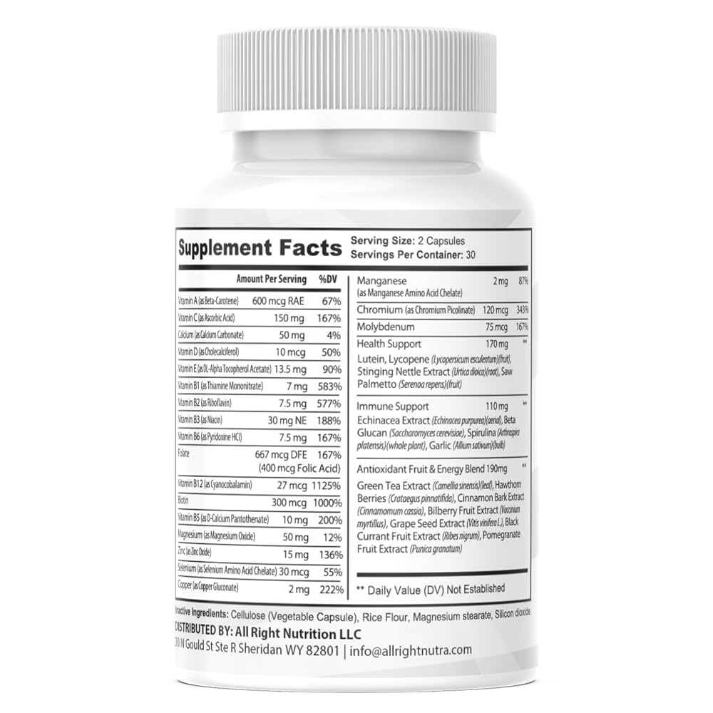 All Right Nutrition Anthem Daily Multivitamin - 60 Capsules - image 3