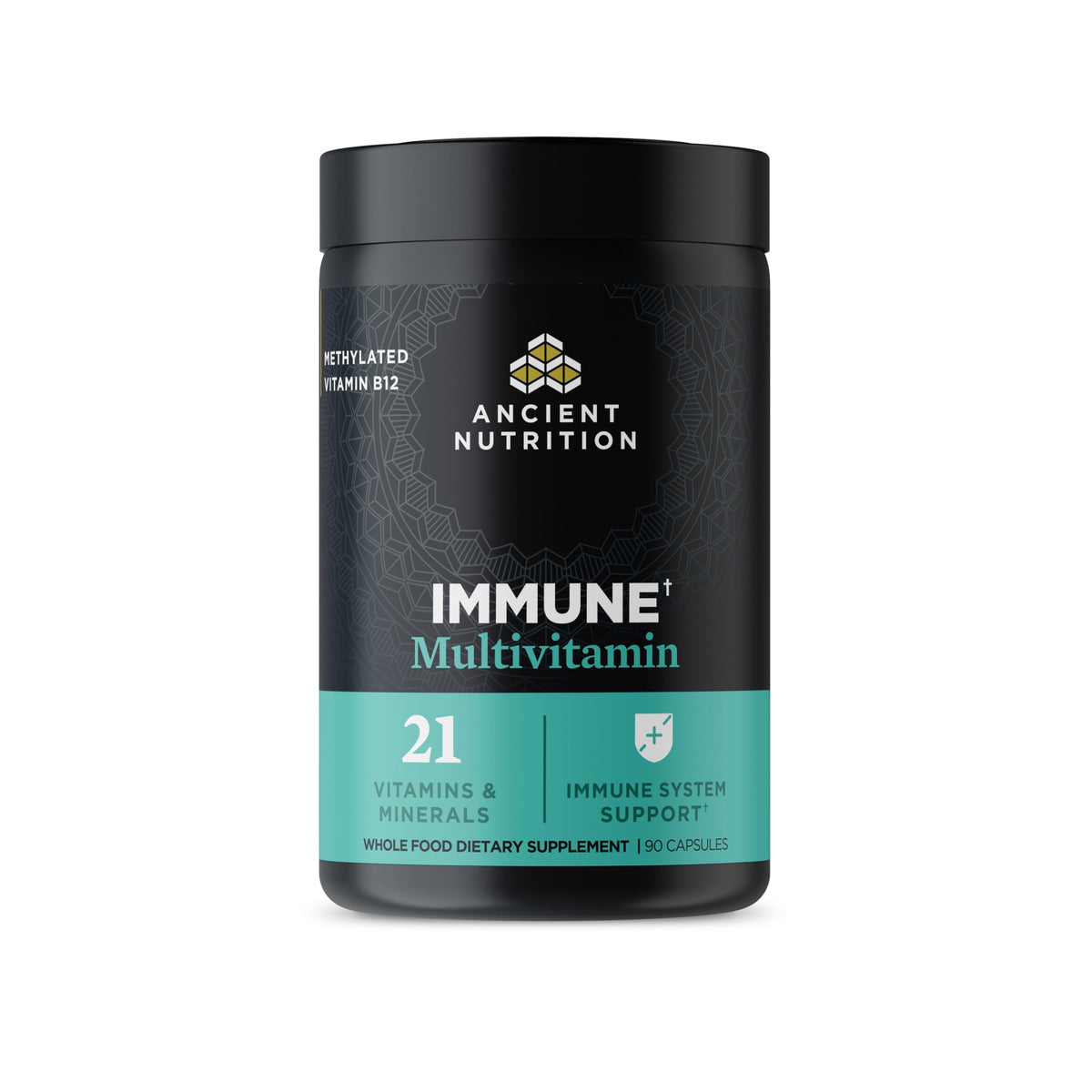 Ancient Nutrition Immune Support Multivitamin with Vitamin D & C - 90 Capsules