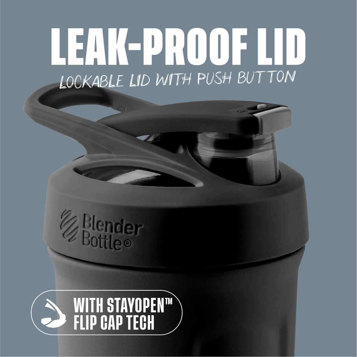 BlenderBottle Sport Flip Stainless Steel Shaker Bottle