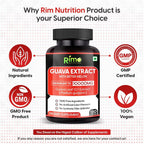 Rimo Nutrition Guava Leaf Extract with Bitter Melon - 120 Vegetarian Capsules - image 2