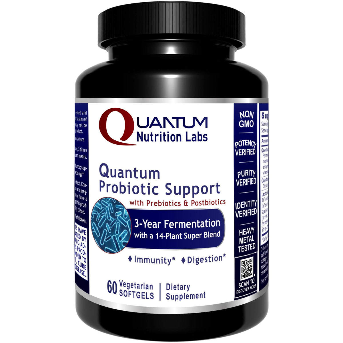 Quantum Nutrition Probiotic Support - 60 Vegetarian Softgels