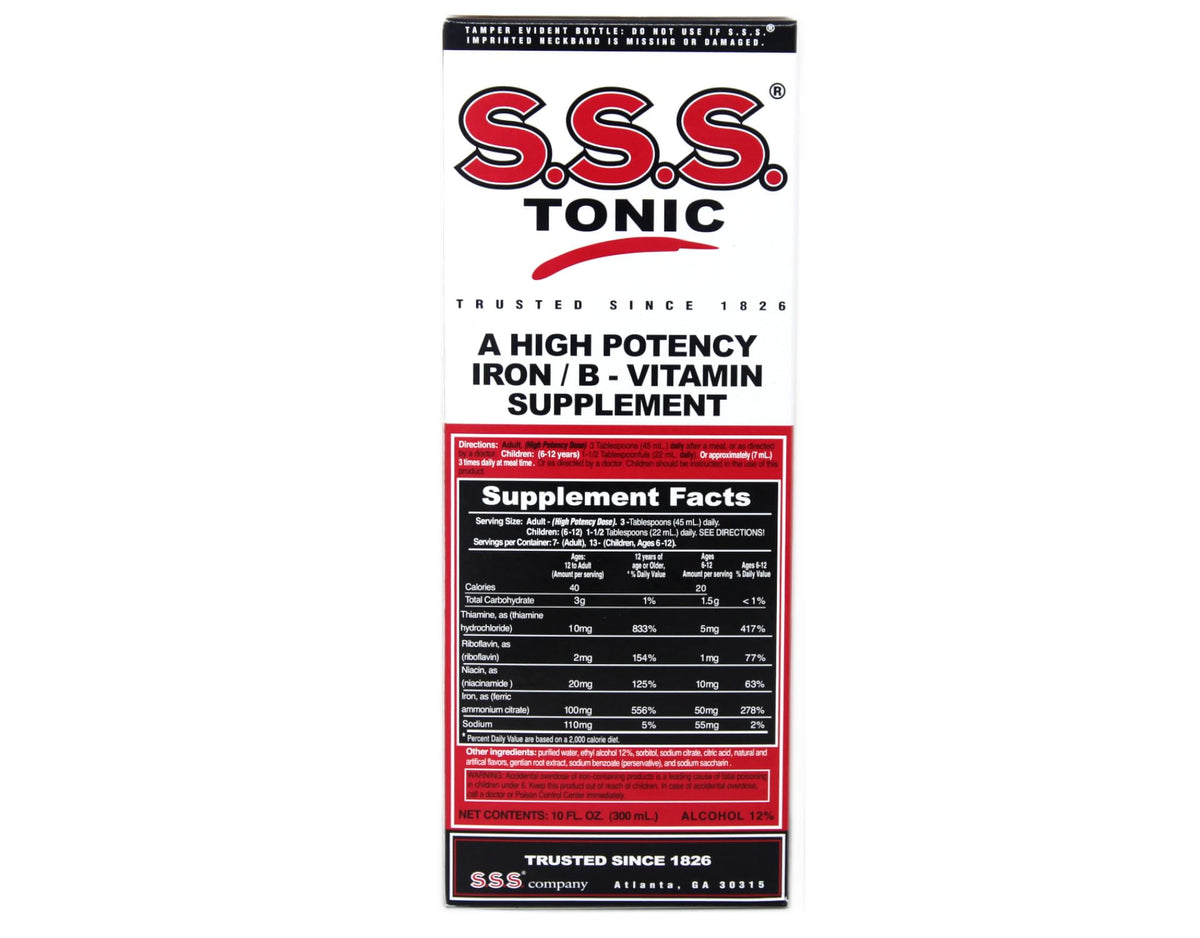 S.S.S. CO. S.S.S. Tonic Iron and Vitamin B Supplement Liquid - 30 fl oz - image 2