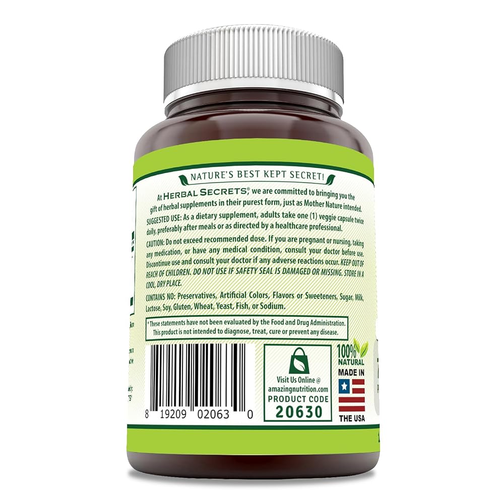 Herbal Secrets Triphala Supplement 750 mg - 120 Vegetarian Capsules - image 3