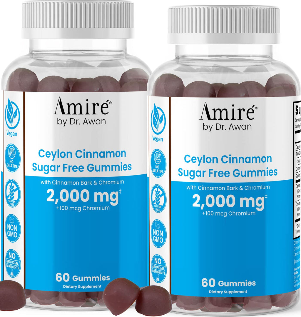 Amire Ceylon Cinnamon Sugar-Free Gummies - 120 Count