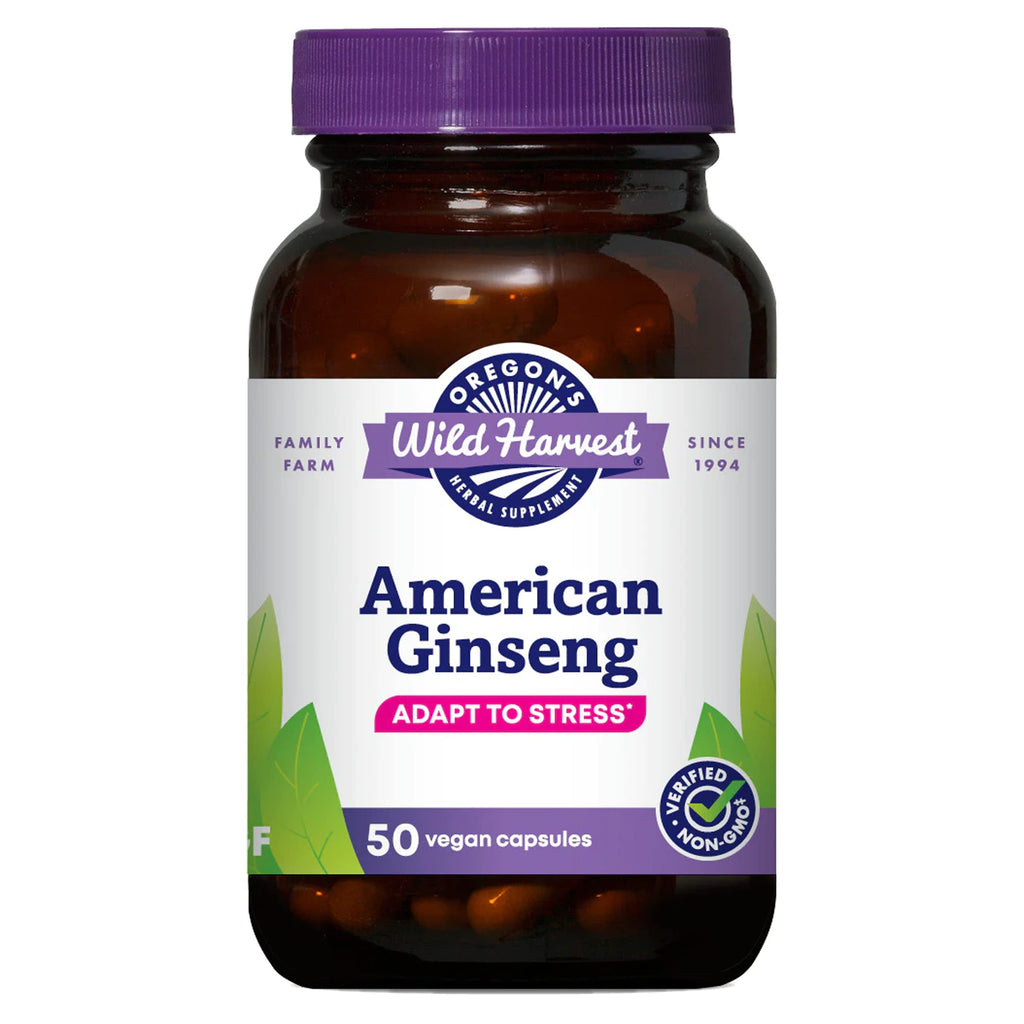 Oregon's Wild Harvest American Ginseng Capsules - 50 Count