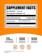 BulkSupplements Serrapeptase 40000 SPU Capsules - 500 Count - image 2