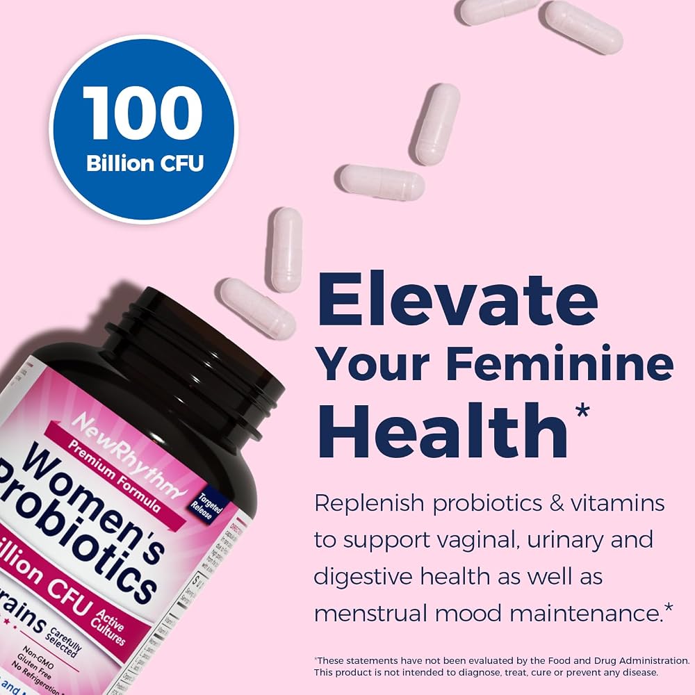NewRhythm Probiotics for Women 100 Billion CFU - 60 Capsules - image 2