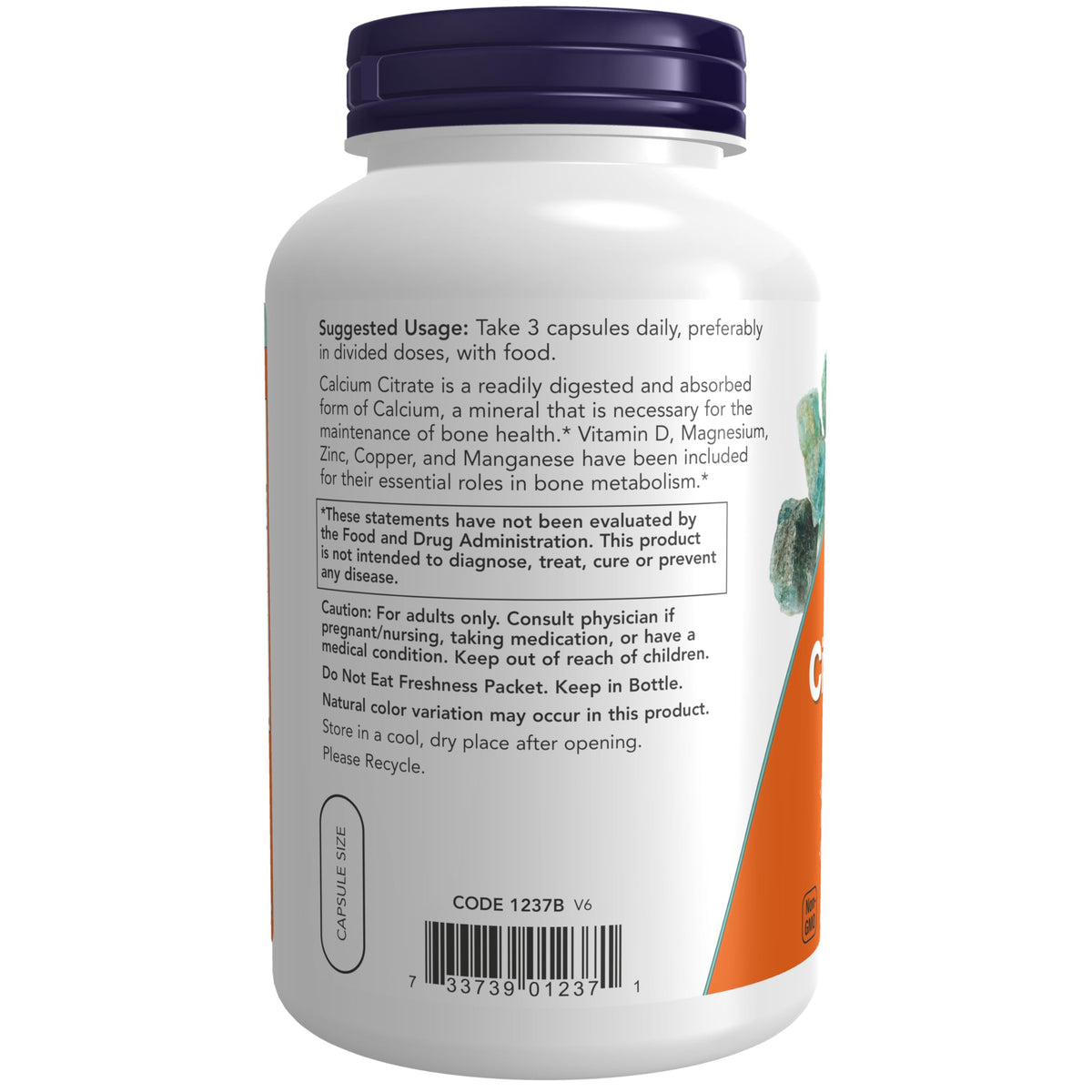 Now Supplements, Calcium Citrate with Vitamin D, Magnesium, Zinc