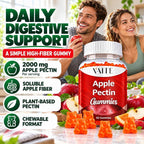 VAITE Apple Pectin Gummies High-Fiber Digestive Support - 60 Gummies - image 2