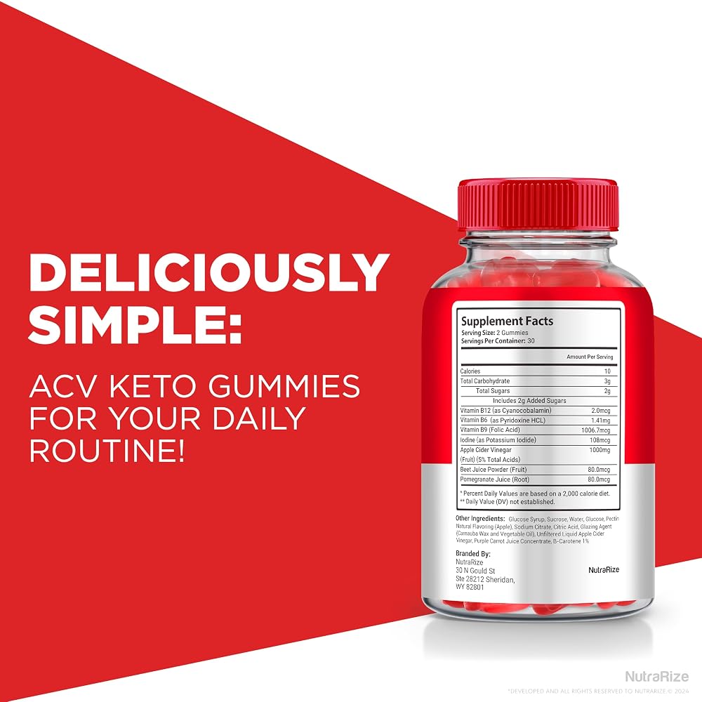 NutraRize Duo Keto ACV Gummies Apple Cider Vinegar Formula - 60 Gummies - image 6