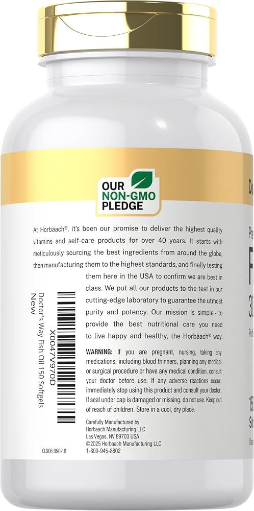 Doctor's Way Fish Oil 3000mg Omega-3 EPA DHA - 150 Softgels - image 3