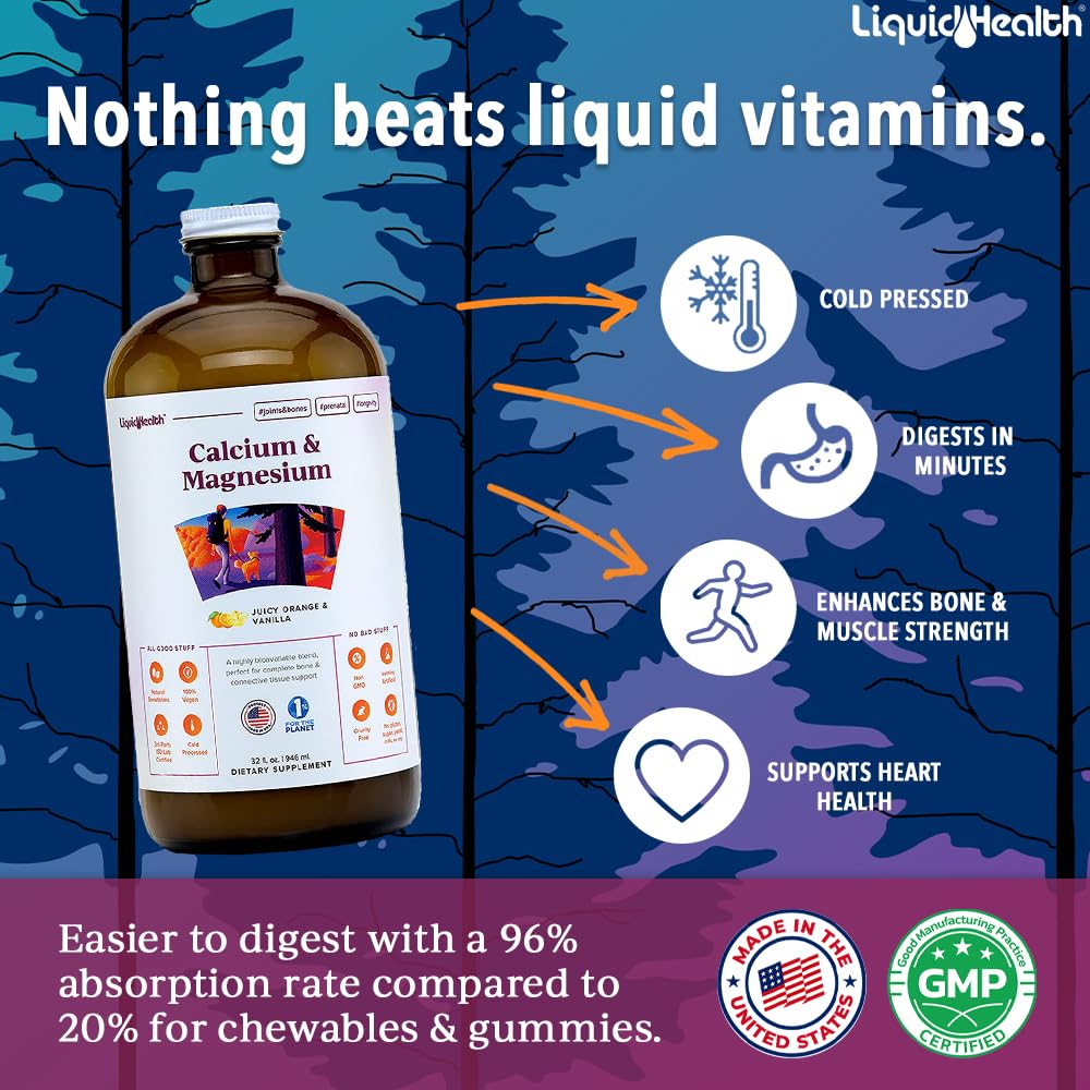 LIQUIDHEALTH Calcium & Magnesium Liquid Supplement - 32 Fl Oz - image 2