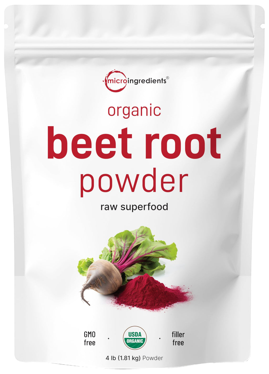 Micro Ingredients Organic Beet Root Powder - 64 oz