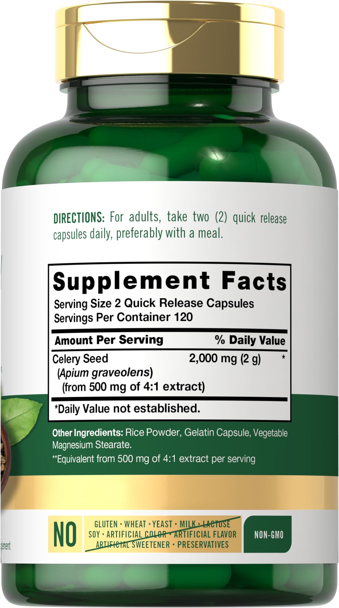 Carlyle Celery Seed Extract Capsules - 240 Count - image 2