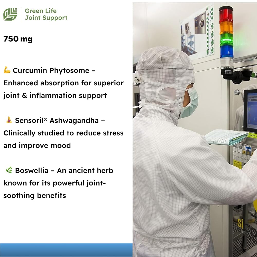 Green Life Org Curcumin Phytosome 750mg with Ashwagandha & Boswellia - image 5